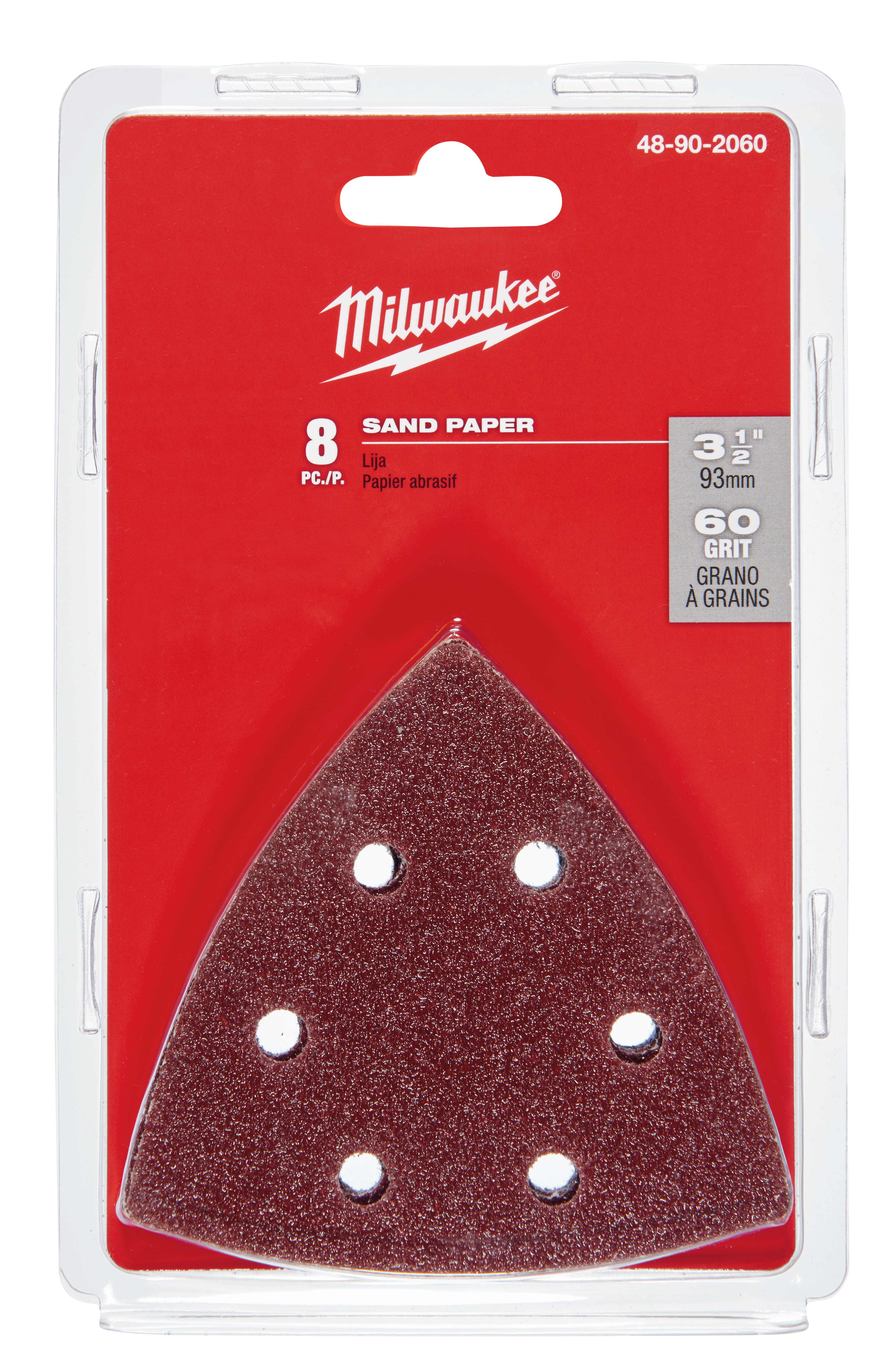 Milwaukee® M18™ 48-90-2060 Multi-Tool Sand Paper, For Use With M18™ 48-90-2000 Sanding Pad, 60 Grit, Sandpaper